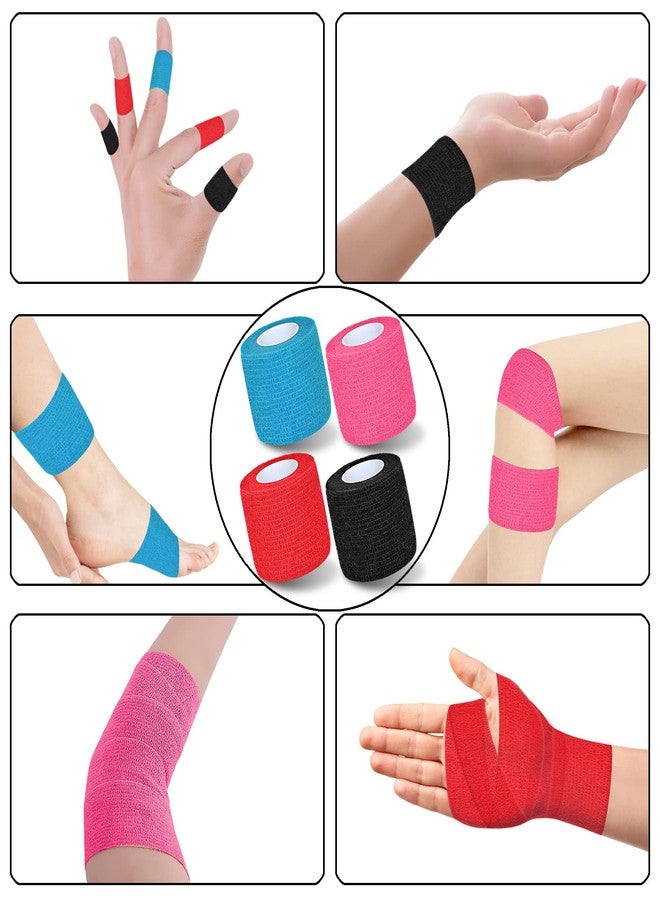 Chewarelly 8 Pack 2 in x 5 Yards Self Adhesive Bandage Wrap Elastic Cohesive Self Adherent Bandage Self Stick Vet Tape for Athletic, Wrist, Ankle, Knees, Pets (Mixed Colors 2) - Image 5